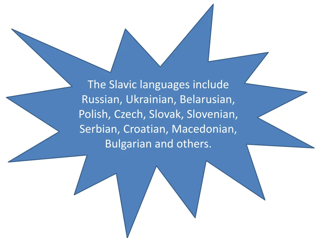 the slavic languages include russian ukrainian