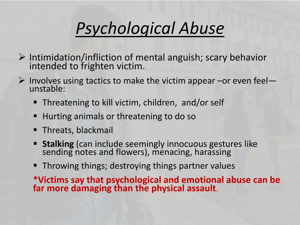 psychological abuse