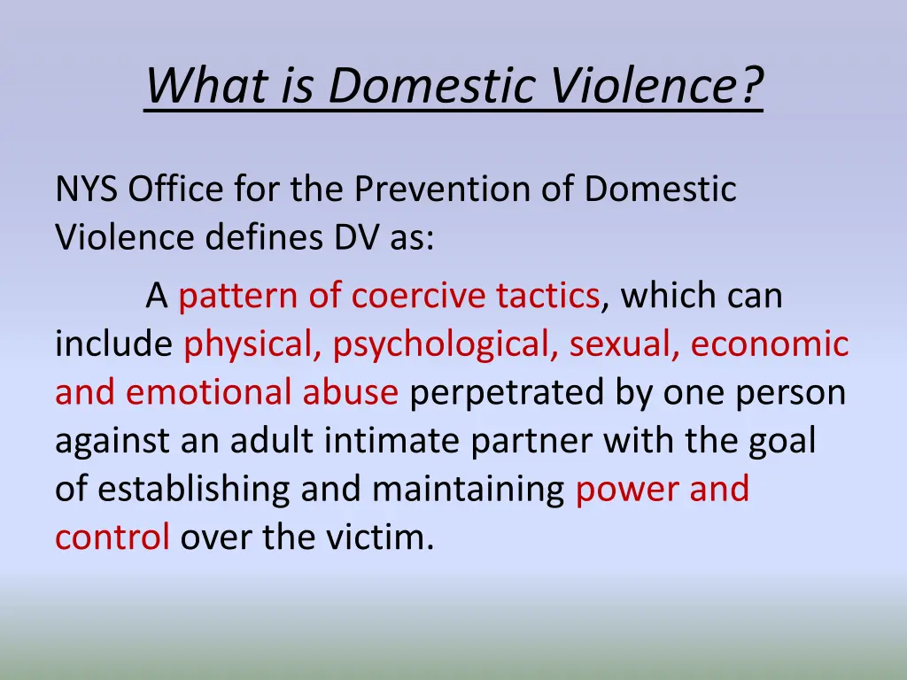 what is domestic violence