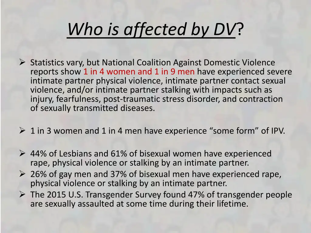 who is affected by dv