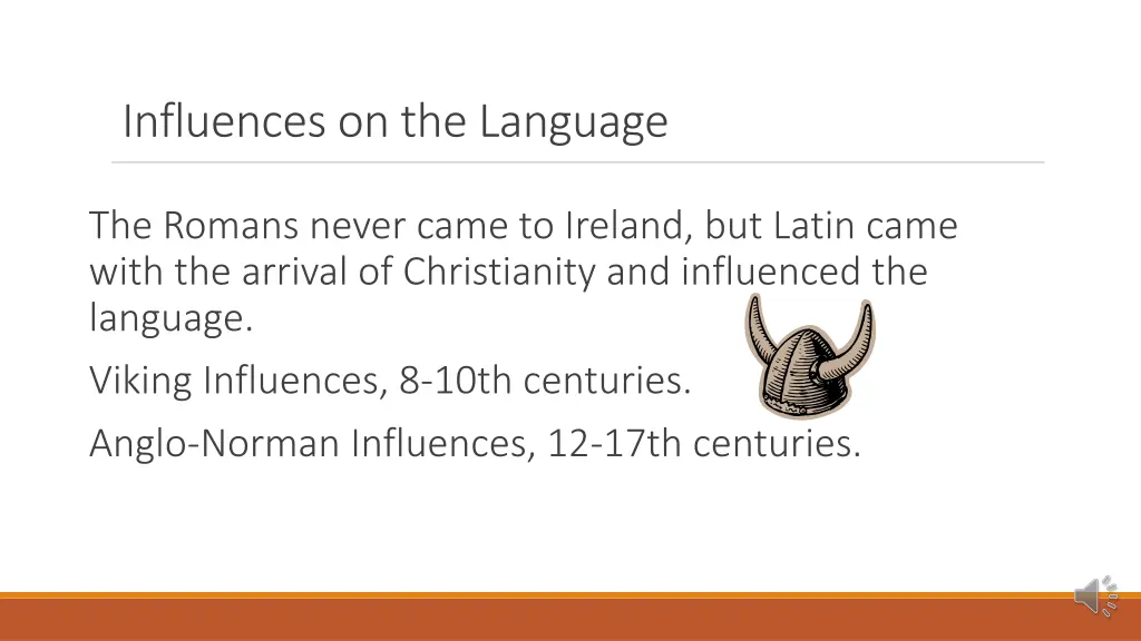 influences on the language