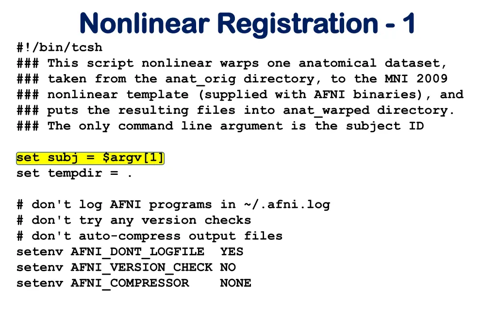 nonlinear registration nonlinear registration