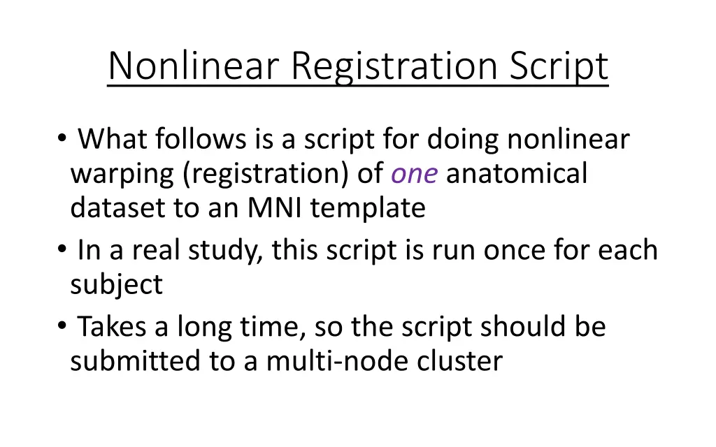 nonlinear registration script