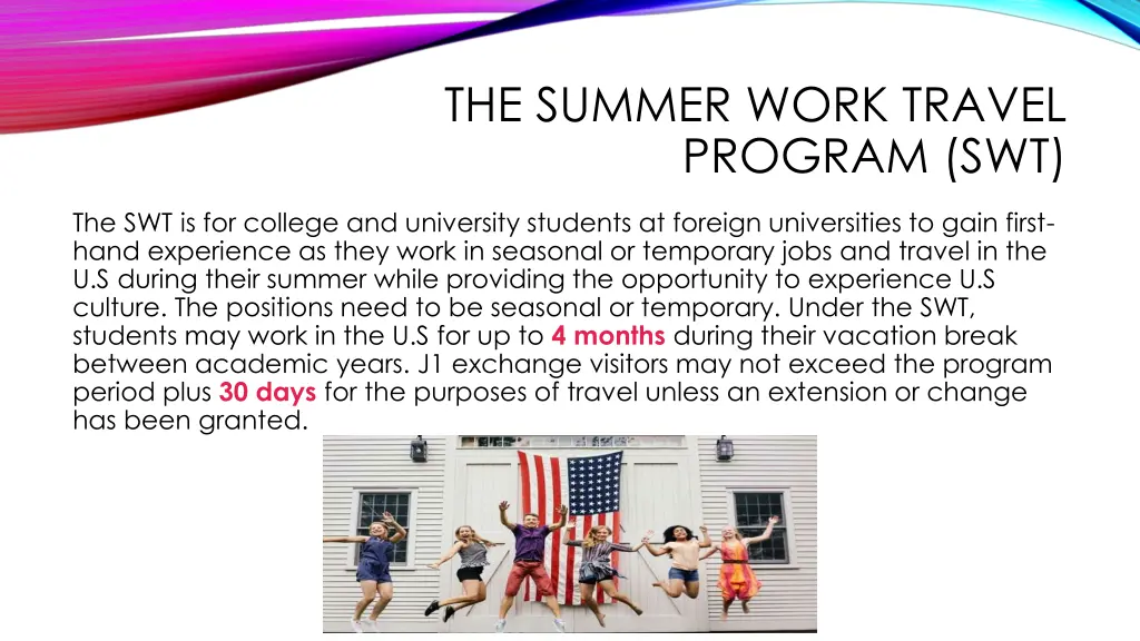 the summer work travel program swt