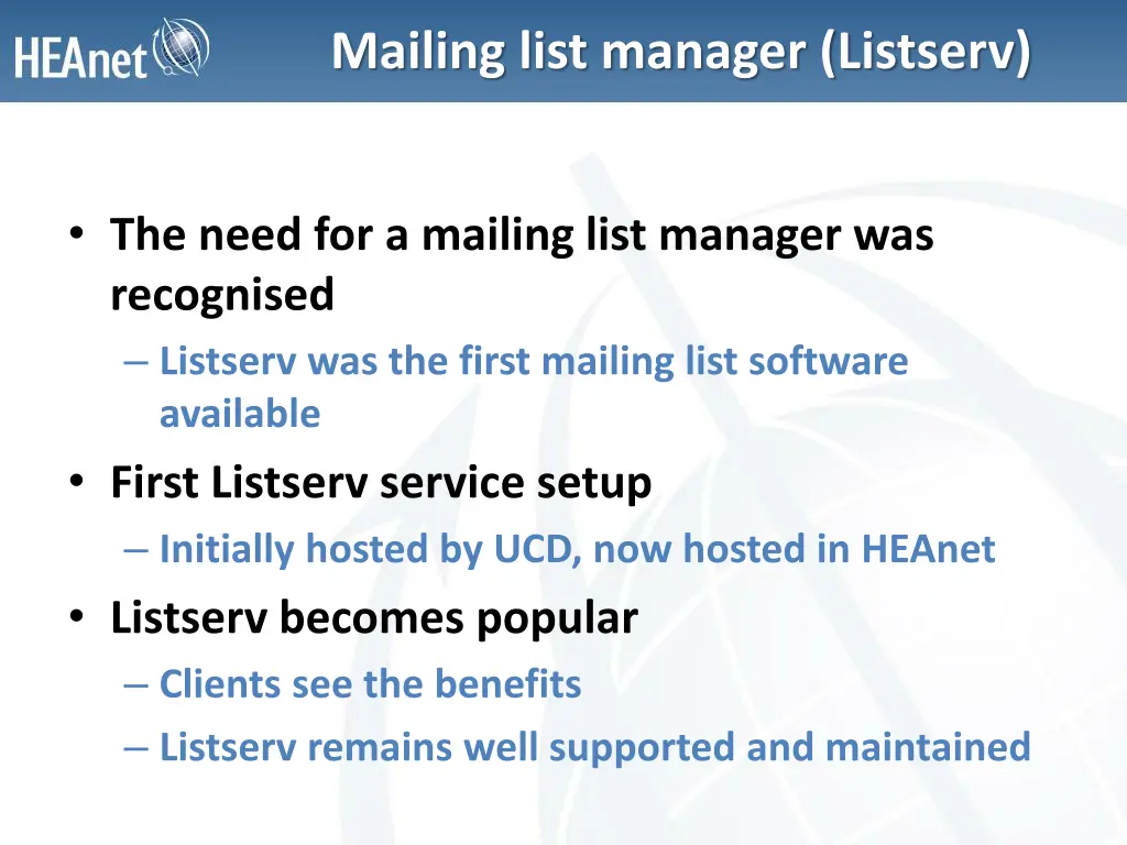 mailing list manager listserv