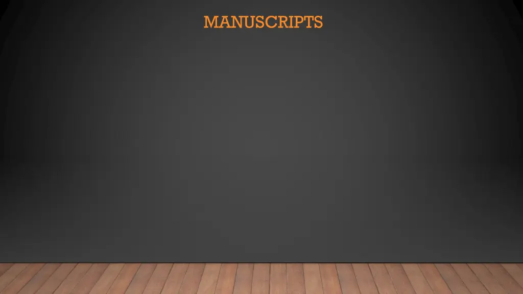 manuscripts