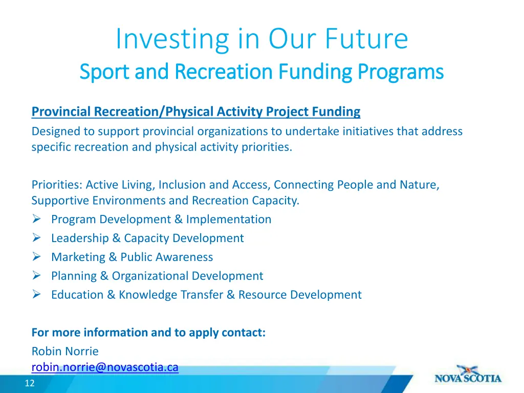 investing in our future sport sport 6