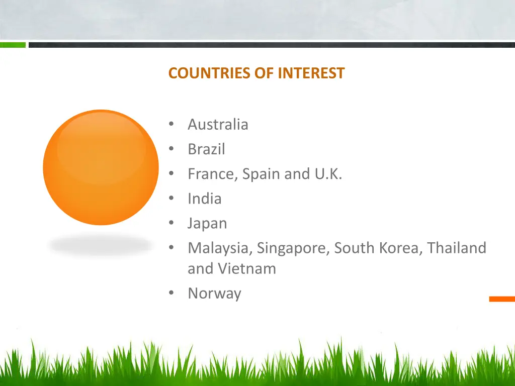 countries of interest