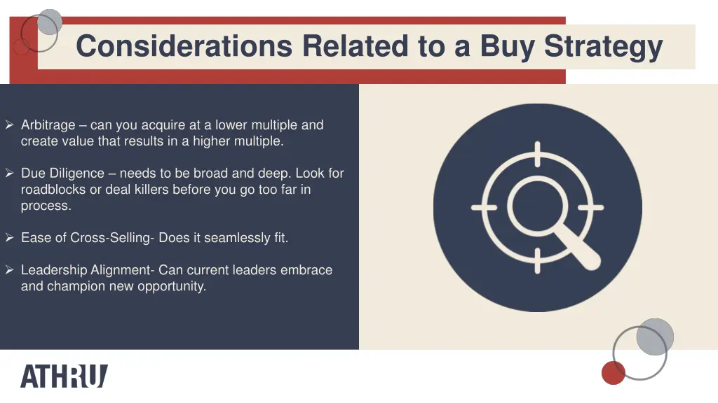 considerations related to a buy strategy 1