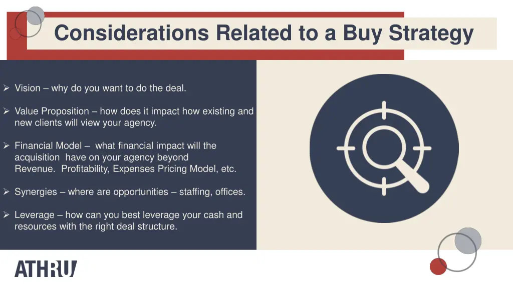 considerations related to a buy strategy