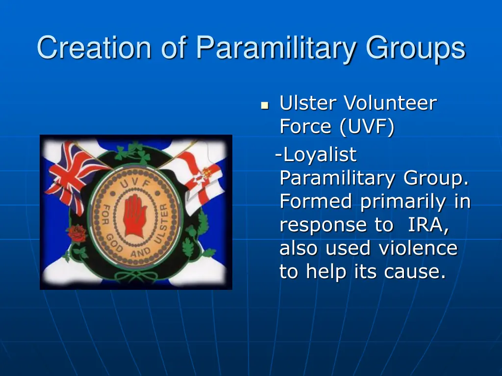 creation of paramilitary groups 1