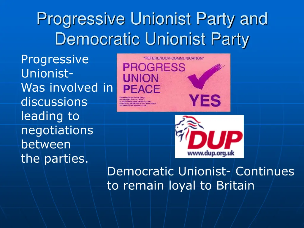 progressive unionist party and democratic