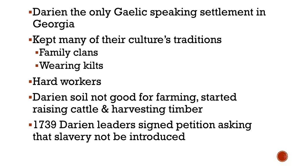 darien the only gaelic speaking settlement