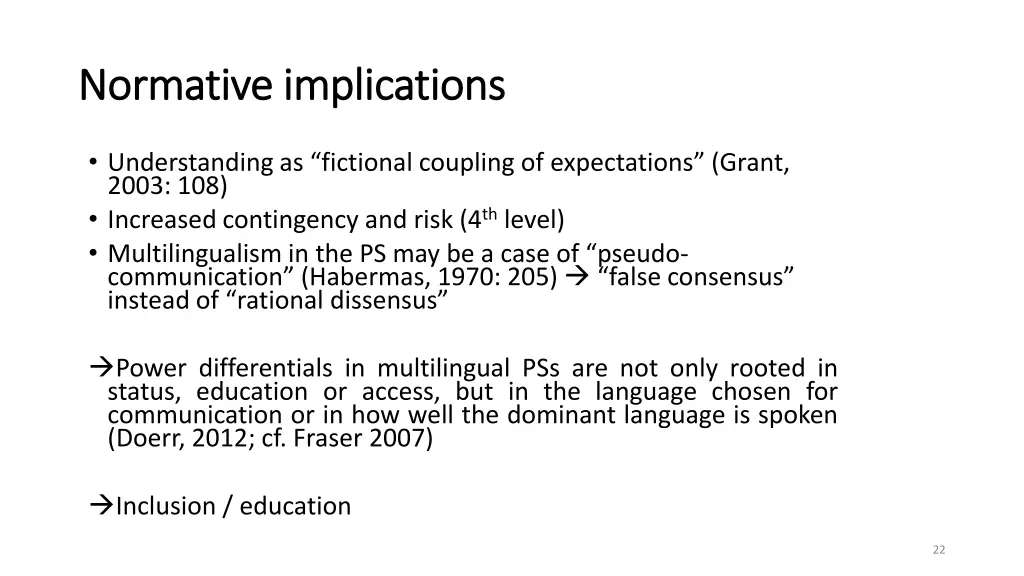 normative implications normative implications