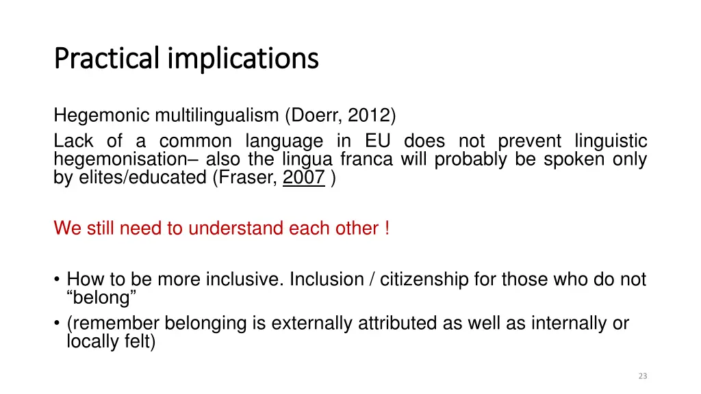 practical implications practical implications