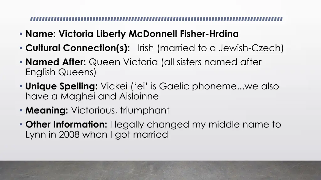 name victoria liberty mcdonnell fisher hrdina