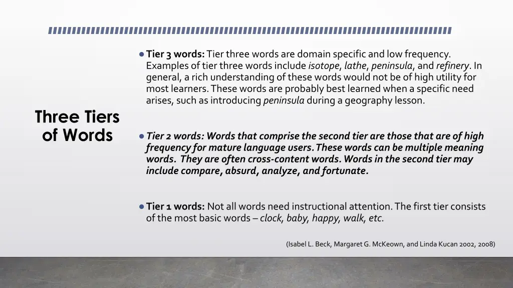 tier 3 words tier three words are domain specific