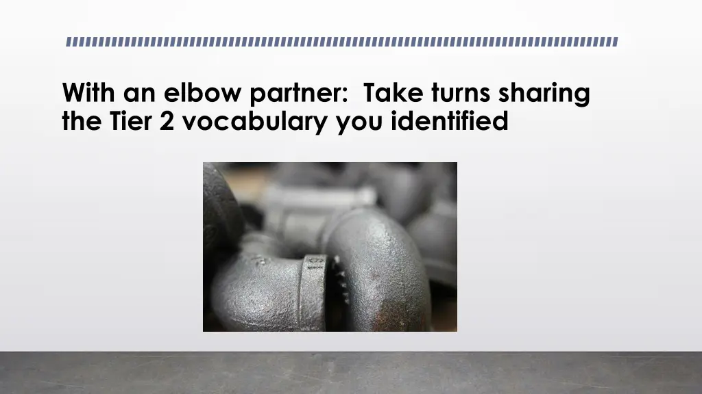 with an elbow partner take turns sharing the tier