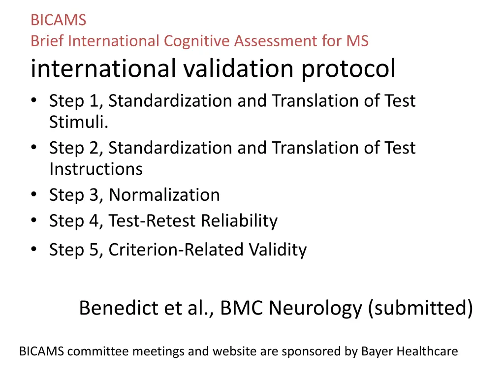 bicams brief international cognitive assessment 5