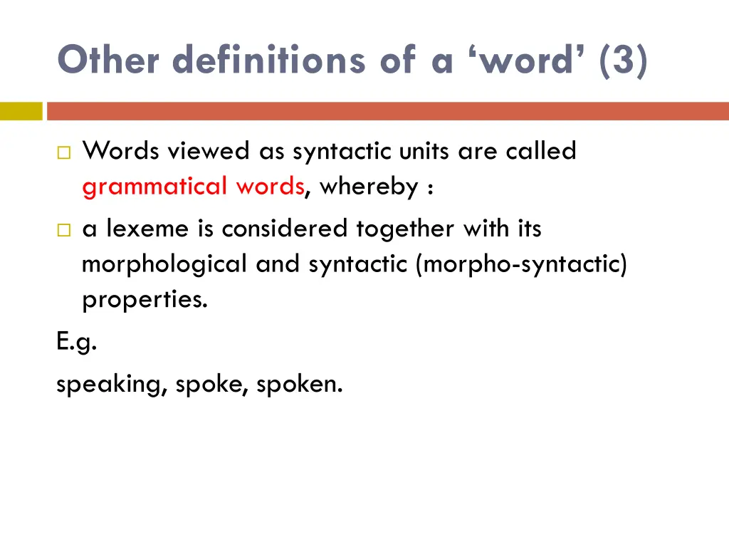 other definitions of a word 3