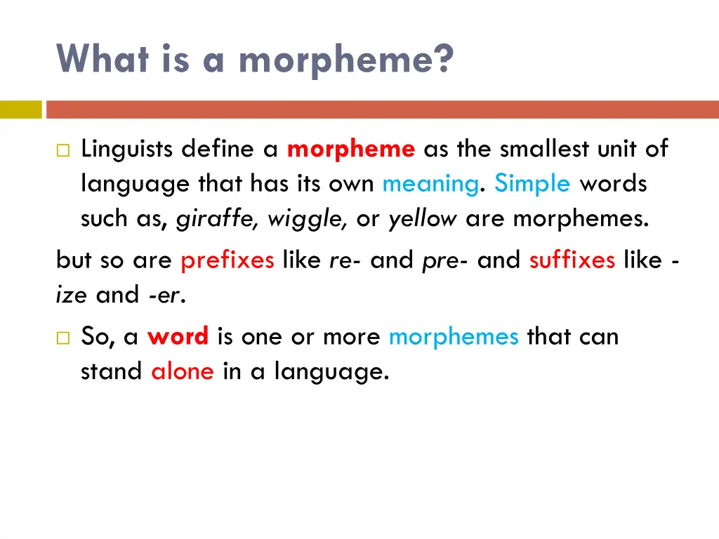 what is a morpheme 2