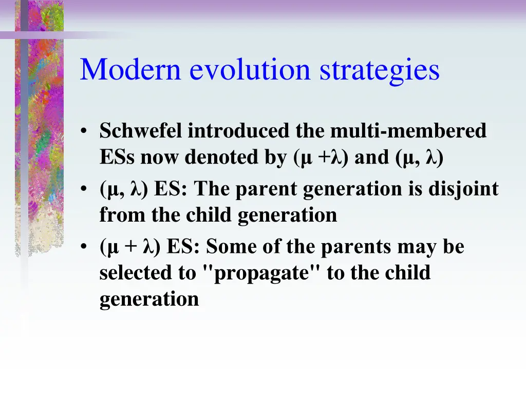 modern evolution strategies