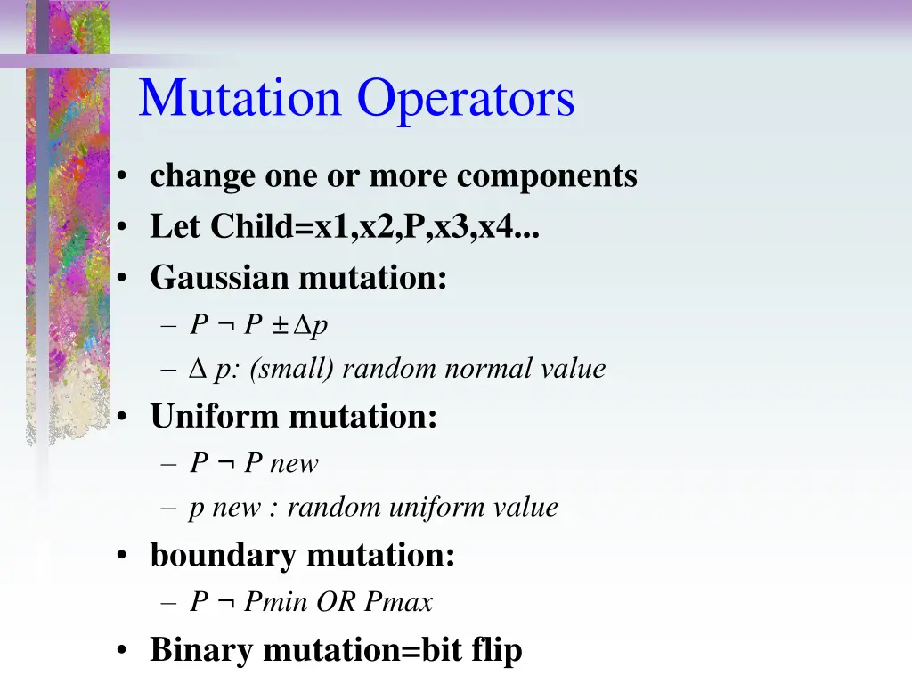 mutation operators