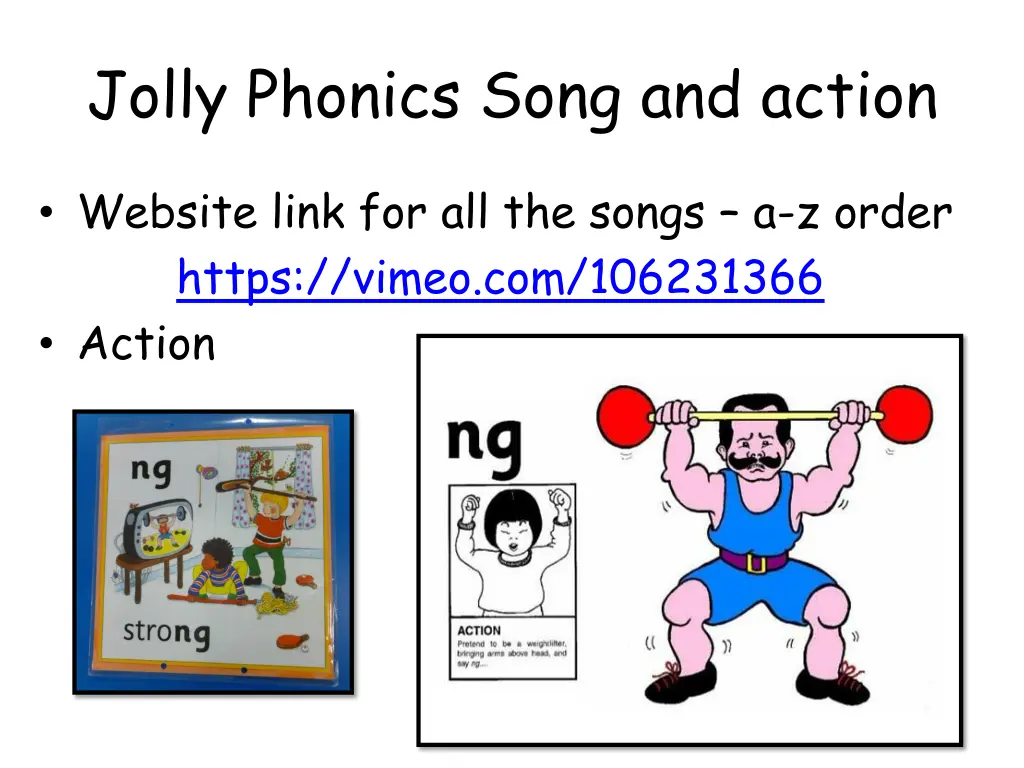 jolly phonics song and action