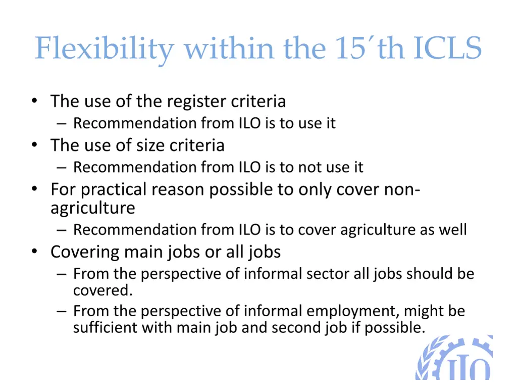 flexibility within the 15 th icls