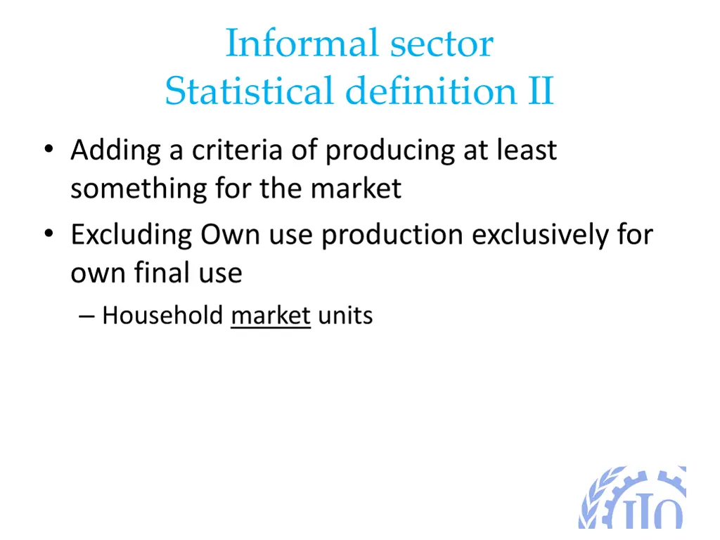 informal sector statistical definition ii adding