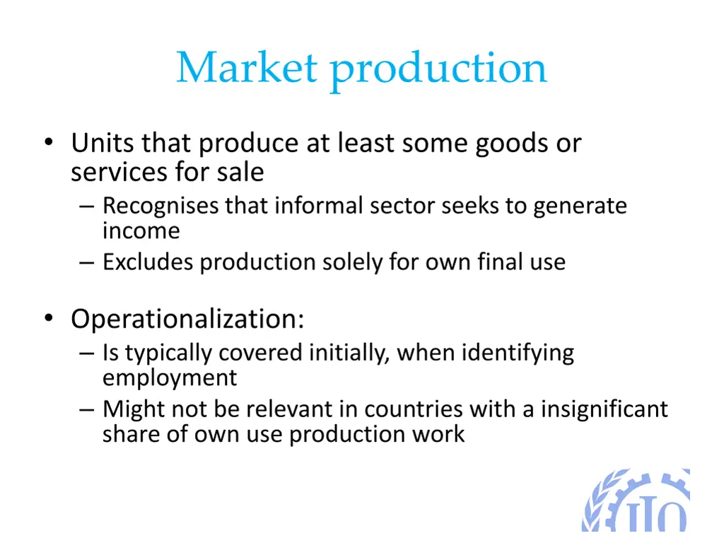 market production