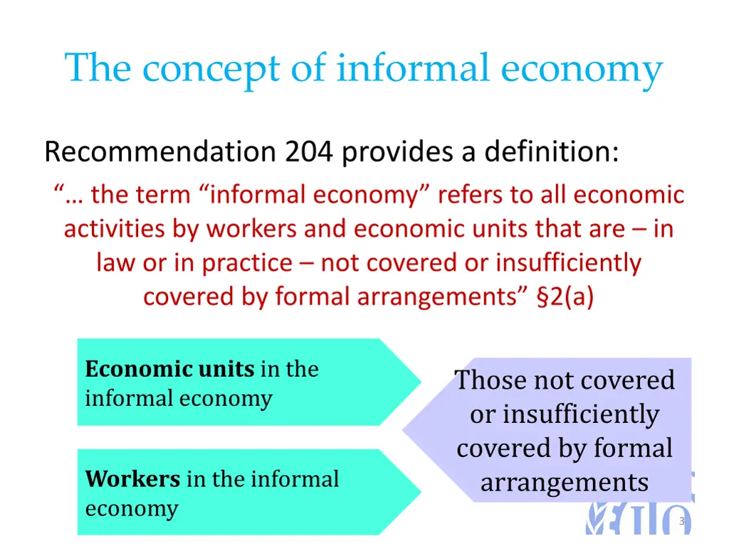 the concept of informal economy