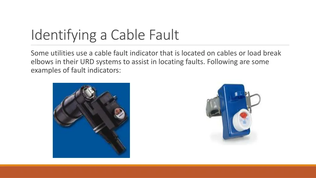 identifying a cable fault