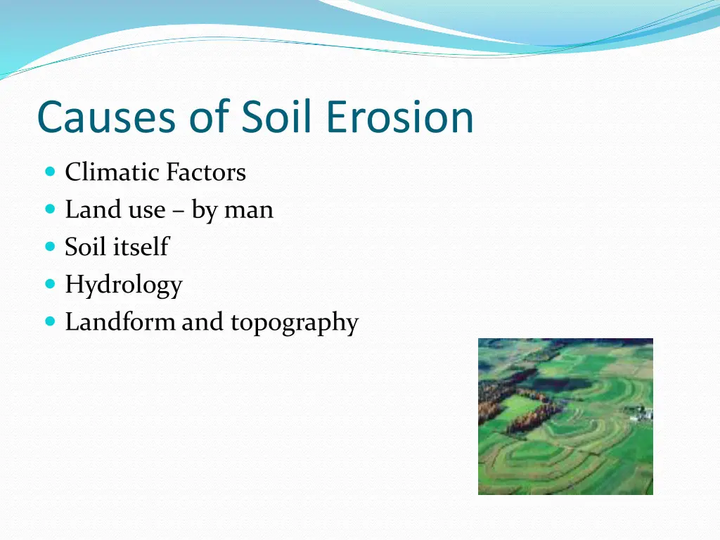 causes of soil erosion