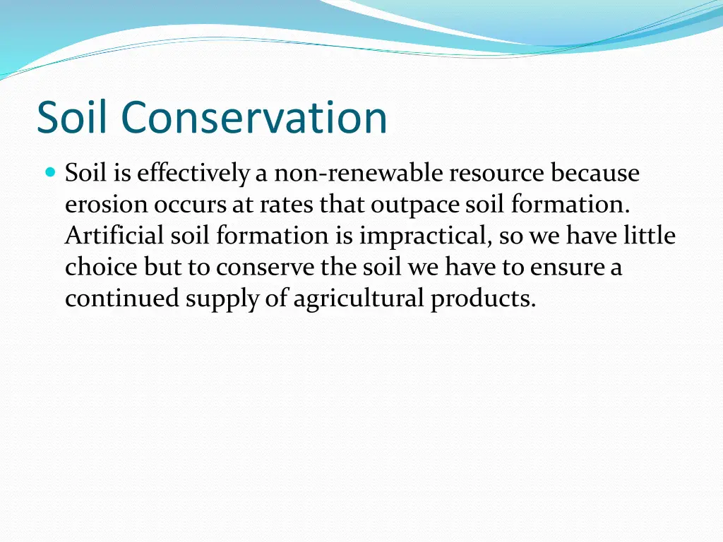 soil conservation