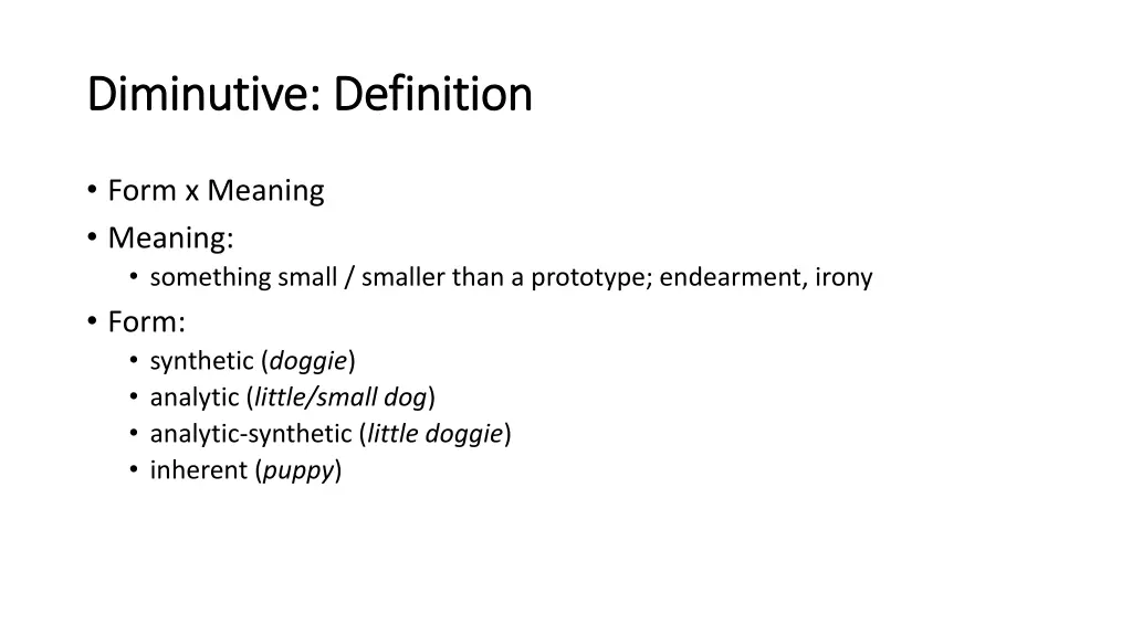 diminutive diminutive definition