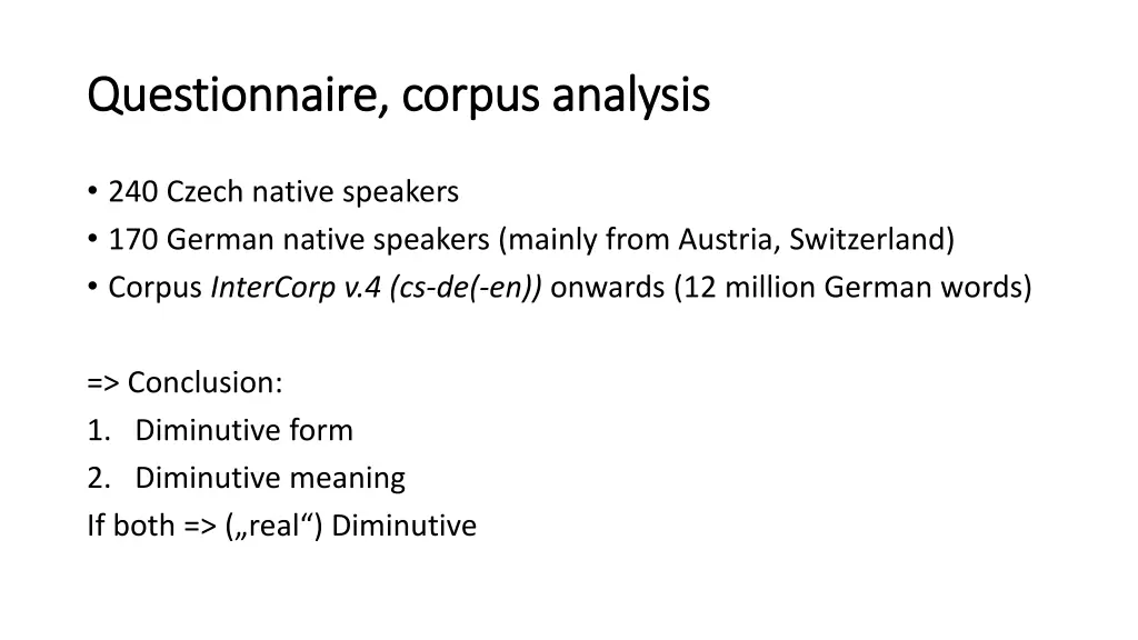 q questionnaire uestionnaire corpus