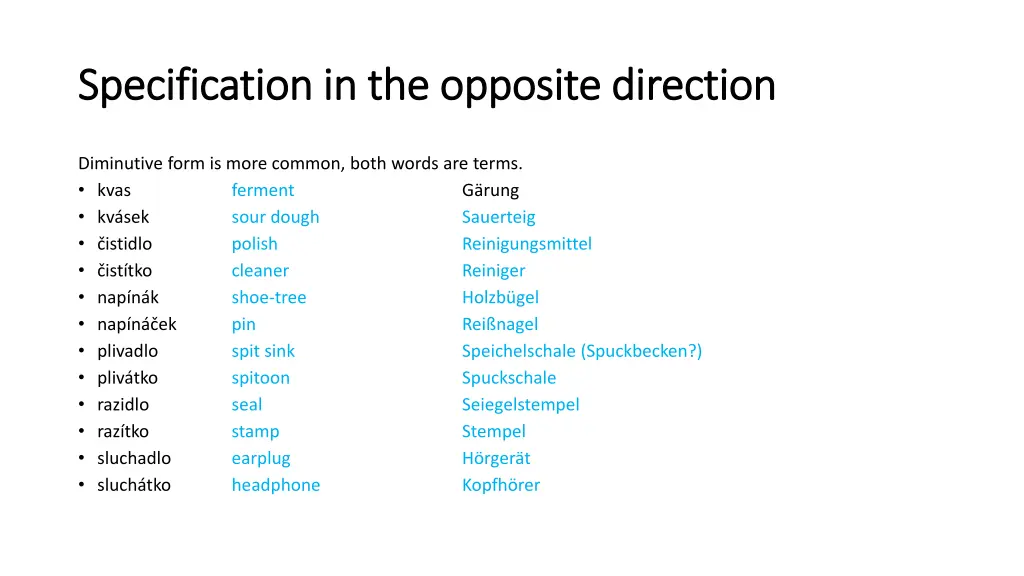 specification specification in