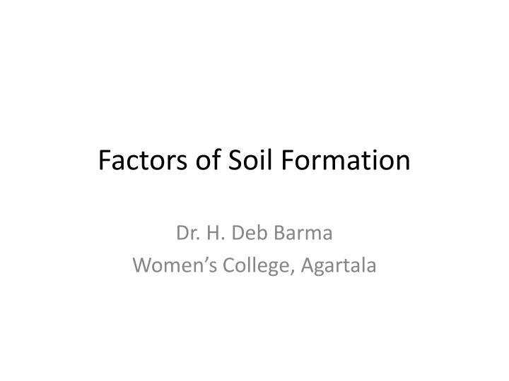 factors of soil formation