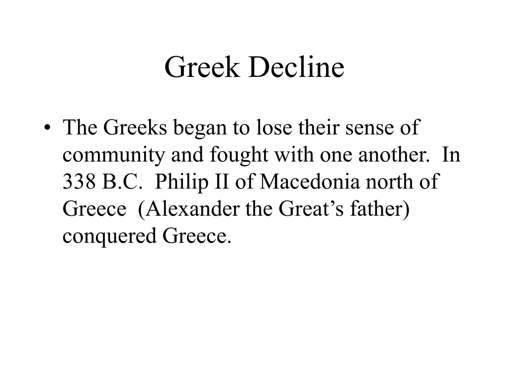 greek decline