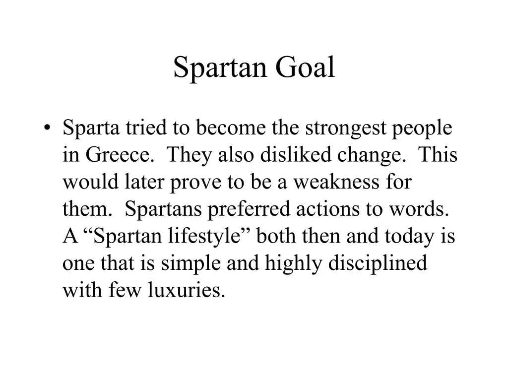 spartan goal