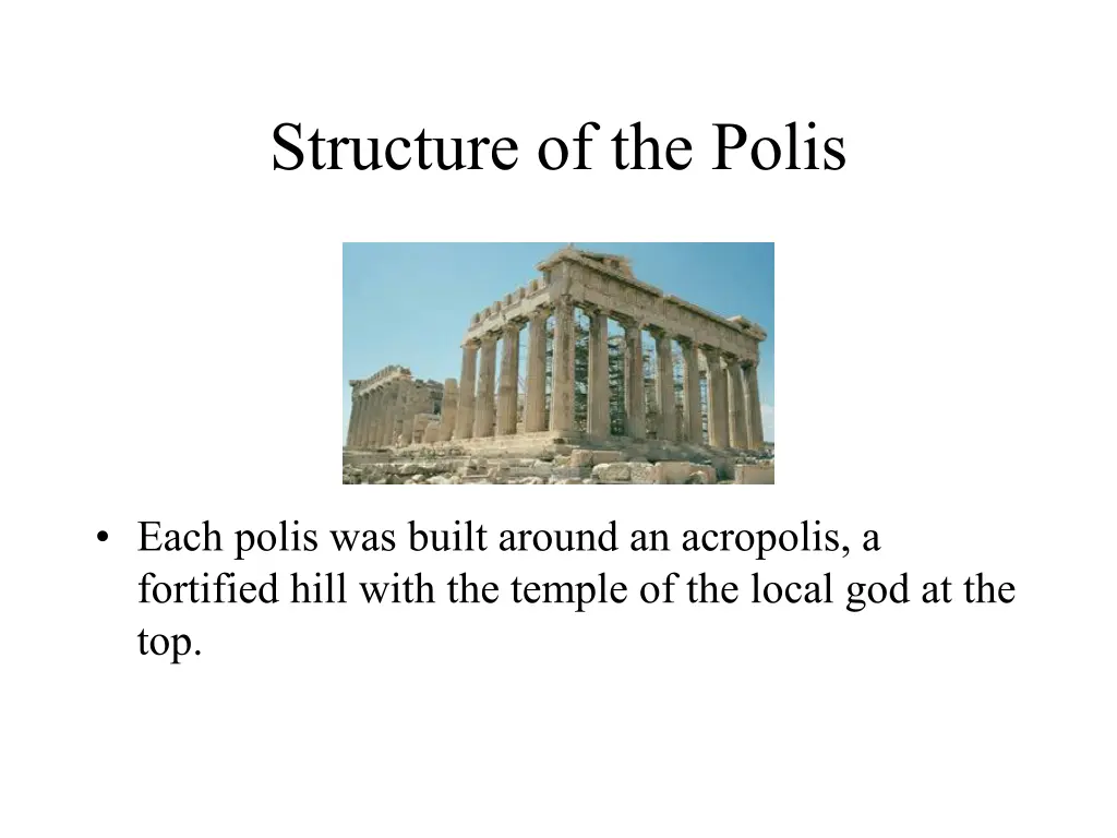 structure of the polis