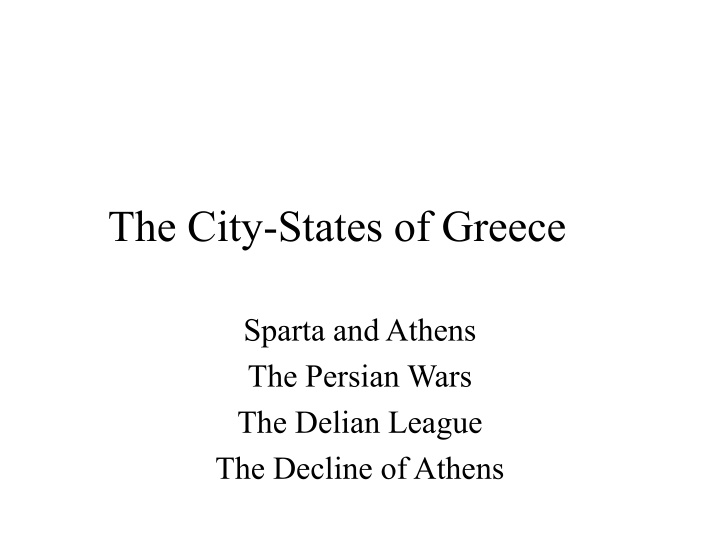 the city states of greece