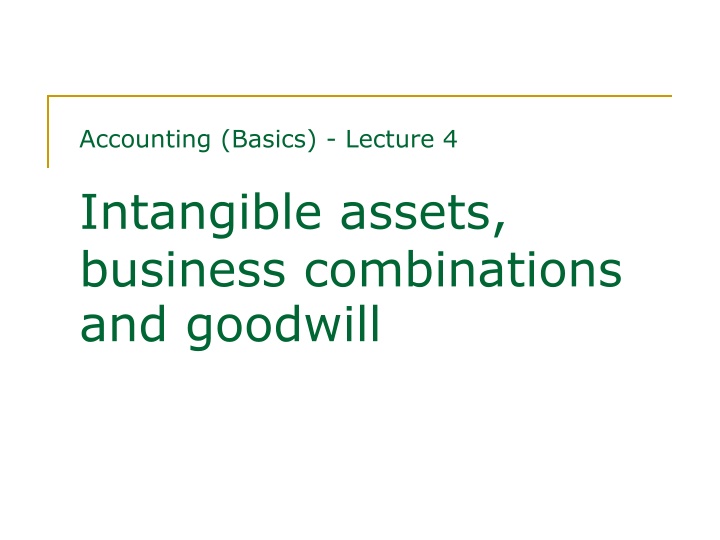 accounting basics lecture 4