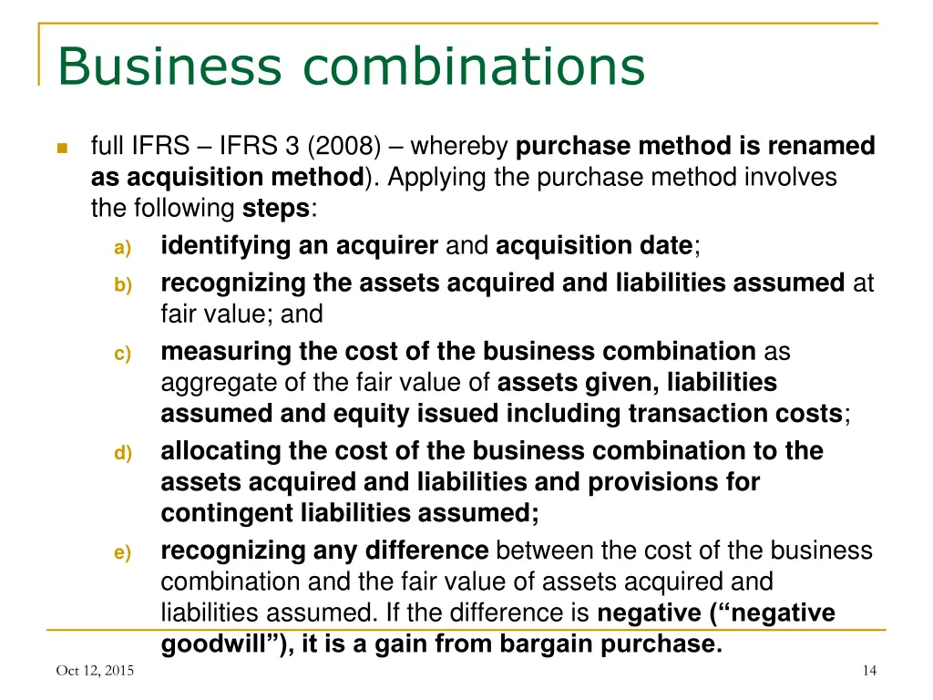 business combinations 1