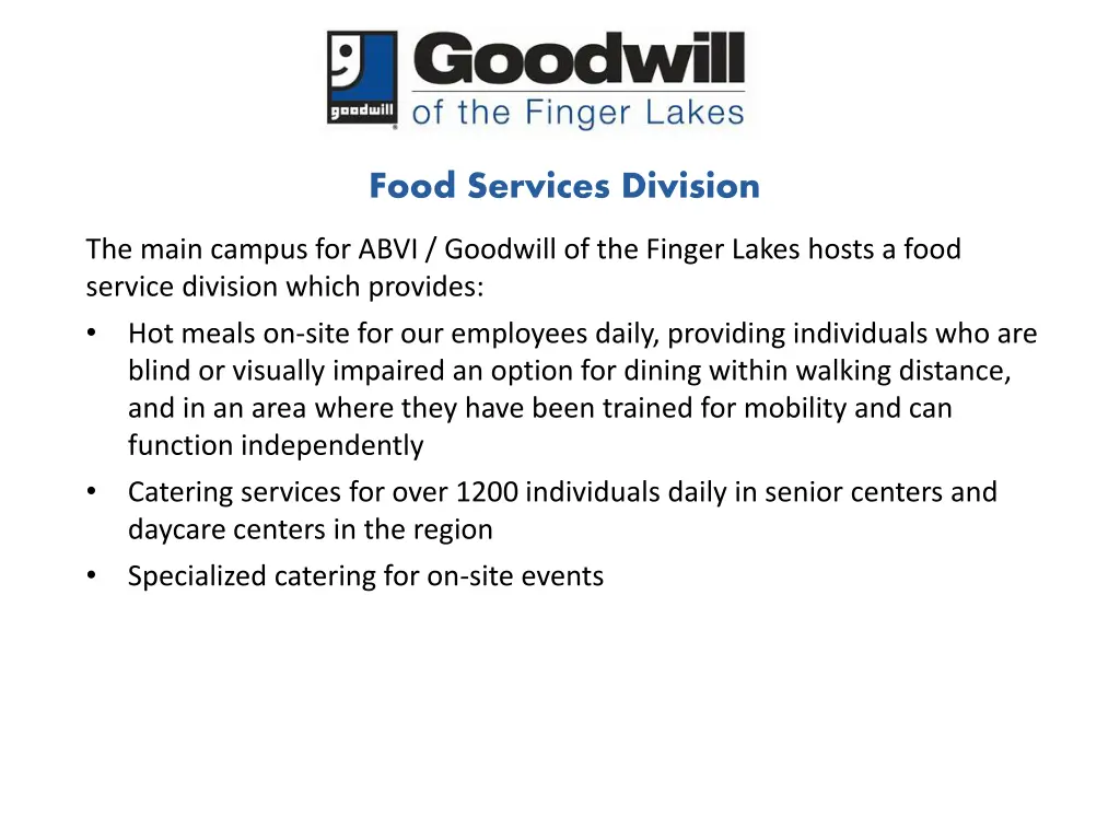 food services division