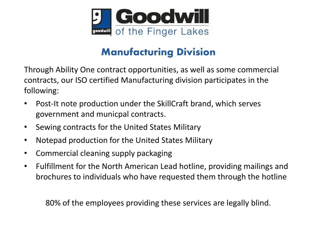 manufacturing division