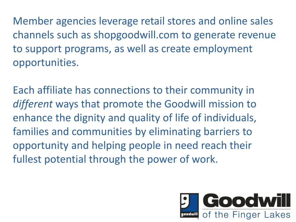 member agencies leverage retail stores and online