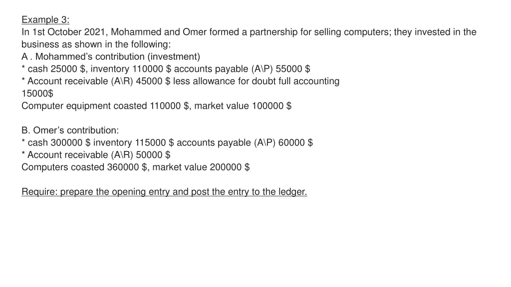 example 3 in 1st october 2021 mohammed and omer