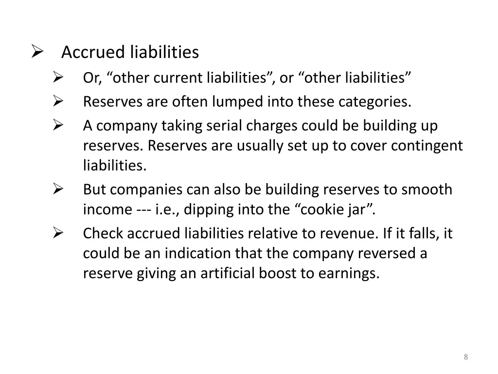 accrued liabilities or other current liabilities